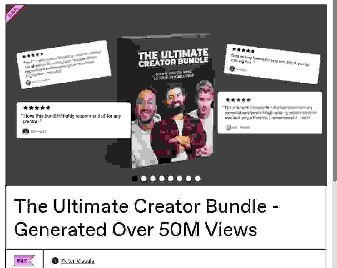 18488 Peter Visuals – The Ultimate Creator Bundle | 50M+ Views Strategy Unlock the viral strategies of Peter Visuals with The Ultimate Creator Bundle. Learn how to grow fast, master content, and generate millions of views across platforms.