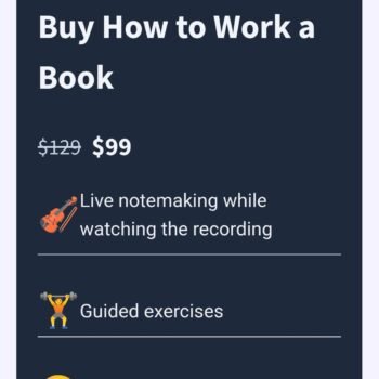 Nick Milo – How to Work a Book How to Work a Book by Nick Milo is a practical, hands-on course designed to help you go beyond passive reading and truly absorb, retain, and apply the knowledge from any book. In today’s information-rich world, simply reading isn’t enough — the real value comes from engaging deeply with the material and integrating it into your thinking and work. Nick Milo shares his proven framework for transforming books into a personal knowledge base that you can draw from for years. You’ll learn techniques to read with purpose, take smart and structured notes, and connect key insights to your existing ideas. This method ensures that what you read doesn’t just fade away, but becomes a valuable part of your creative and professional toolkit. The course covers step-by-step strategies for active reading, including identifying core concepts, asking powerful questions, and mapping ideas visually. You’ll also discover how to process notes using tools like Zettelkasten principles, mind mapping, and personal knowledge management systems. Whether you’re a student, writer, professional, or lifelong learner, How to Work a Book empowers you to turn reading into a skill that fuels your creativity, decision-making, and problem-solving. By the end of the course, you’ll have a repeatable process that transforms every book you read into lasting, actionable wisdom. If you’d like, I can also create a short bullet-point “What You’ll Learn” section for this course page to make it more engaging and conversion-focused. That would work great for your shop layout. Do you want me to prepare that?