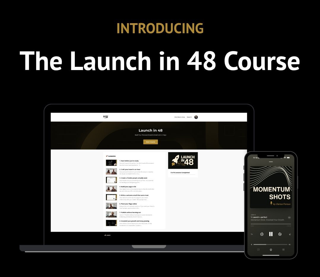 3852 Darius Foroux – Launch In 48 | Free Download Get Darius Foroux – Launch In 48 to launch your business in just 48 hours. Step-by-step guide, practical tools, and free download available here!