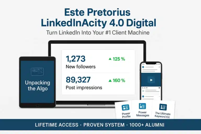 Este Pretorius – LinkedInAcity 4.0 Digital Este Pretorius – LinkedInAcity 4.0 Digital
