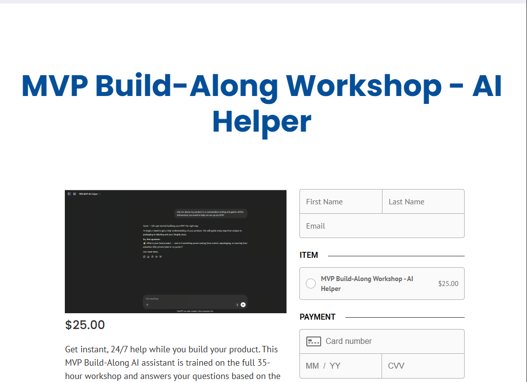 MVP Build-Along Workshop - AI Helper MVP Build-Along Workshop - AI Helper