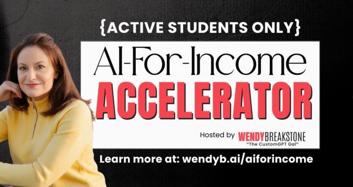 Wendy Breakstone – AI-For-Income Accelerator + Vault Wendy Breakstone – AI-For-Income Accelerator + Vault