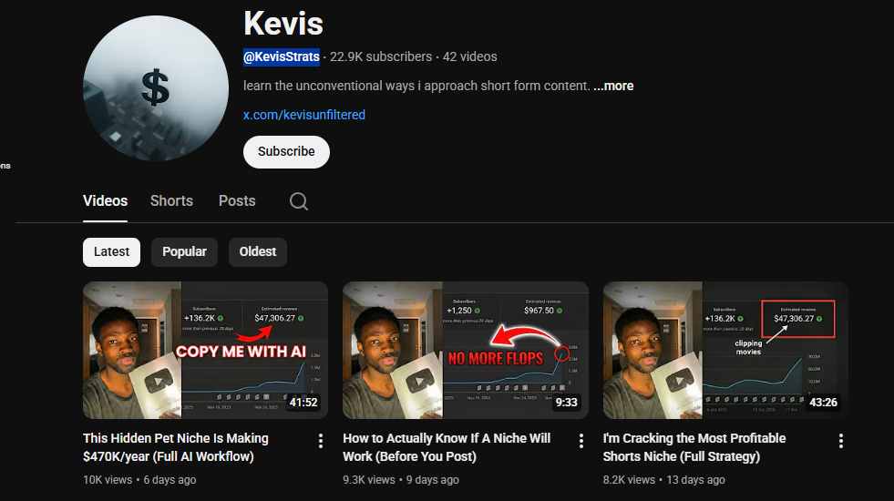 Kevis Strats - View Shorts Mastery Kevis Strats - View Shorts Mastery